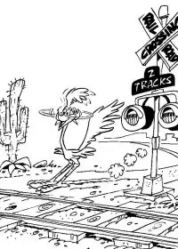 Fisă de colorat cu Road runner de colorat p11