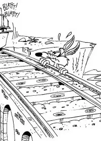 Fisă de colorat cu Road runner de colorat p12