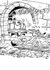 Fisă de colorat cu Road runner de colorat p13