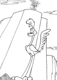 Fisă de colorat cu Road runner de colorat p15