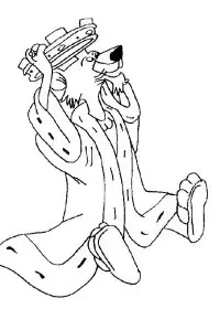 Fisă de colorat cu Robin hood de colorat p03