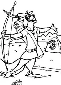 Fisă de colorat cu Robin hood de colorat p05
