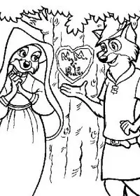 Fisă de colorat cu Robin hood de colorat p06