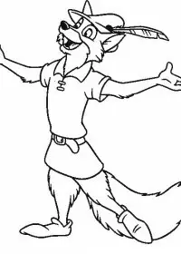 Fisă de colorat cu Robin hood de colorat p08