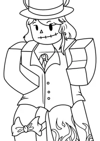 Fisă de colorat cu Roblox p2