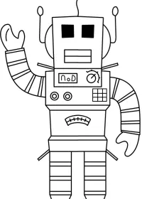 Fisă de colorat cu Roblox p4