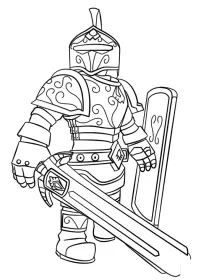 Fisă de colorat cu Roblox p6