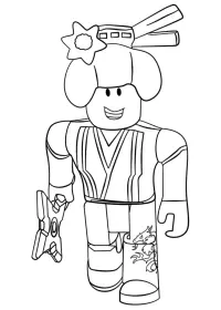 Fisă de colorat cu Roblox p7