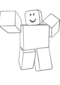 Fisă de colorat cu Roblox p8