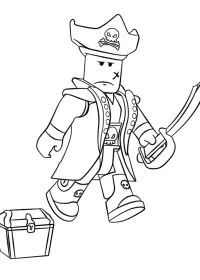 Fisă de colorat cu Roblox p9