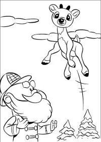 Fisă de colorat cu Rudolph de colorat p10