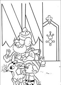 Fisă de colorat cu Rudolph de colorat p23