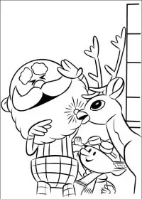Fisă de colorat cu Rudolph de colorat p32