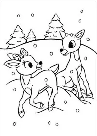 Fisă de colorat cu Rudolph de colorat p36