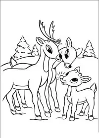Fisă de colorat cu Rudolph de colorat p42
