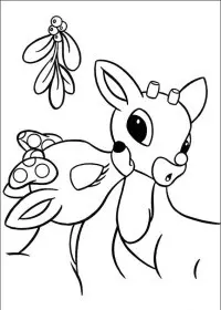 Fisă de colorat cu Rudolph de colorat p43