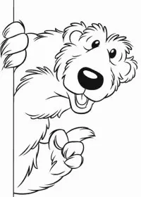 Fisă de colorat cu Rupert bear de colorat p02