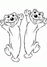 Fisă de colorat cu Rupert bear de colorat p04