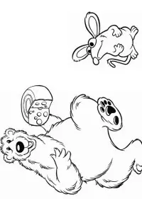 Fisă de colorat cu Rupert bear de colorat p07