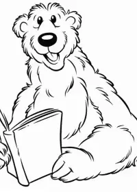 Fisă de colorat cu Rupert bear de colorat p08