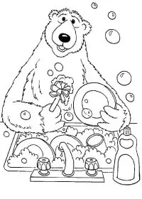 Fisă de colorat cu Rupert bear de colorat p10