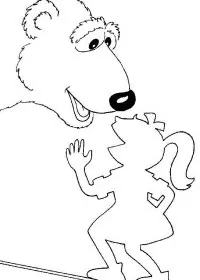 Fisă de colorat cu Rupert bear de colorat p11