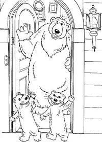 Fisă de colorat cu Rupert bear de colorat p12