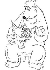 Fisă de colorat cu Rupert bear de colorat p13