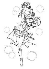 Fisă de colorat cu Sailor moon de colorat p02