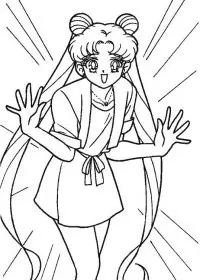 Fisă de colorat cu Sailor moon de colorat p03