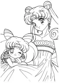 Fisă de colorat cu Sailor moon de colorat p05