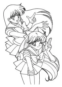 Fisă de colorat cu Sailor moon de colorat p10