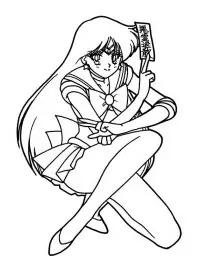 Fisă de colorat cu Sailor moon de colorat p13