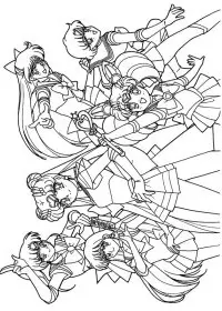 Fisă de colorat cu Sailor moon de colorat p14
