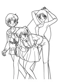 Fisă de colorat cu Sailor moon de colorat p17