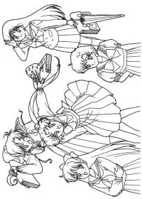 Fisă de colorat cu Sailor moon de colorat p28