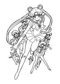 Fisă de colorat cu Sailor moon de colorat p29