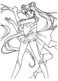 Fisă de colorat cu Sailor moon de colorat p34
