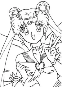 Fisă de colorat cu Sailor moon de colorat p39