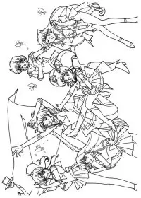 Fisă de colorat cu Sailor moon de colorat p45