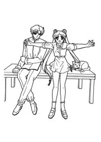 Fisă de colorat cu Sailor moon de colorat p46