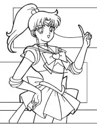 Fisă de colorat cu Sailor moon de colorat p60