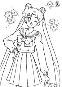 Fisă de colorat cu Sailor moon de colorat p61