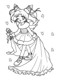 Fisă de colorat cu Sailor moon de colorat p65