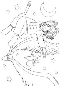 Fisă de colorat cu Sakura de colorat p10