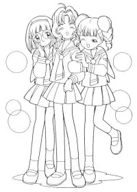 Fisă de colorat cu Sakura de colorat p12