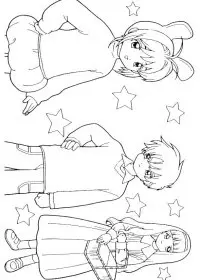 Fisă de colorat cu Sakura de colorat p16