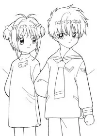 Fisă de colorat cu Sakura de colorat p18