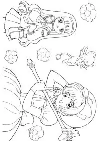 Fisă de colorat cu Sakura de colorat p21