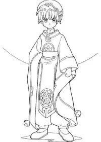 Fisă de colorat cu Sakura de colorat p24